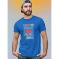 thumbnail image 2 of Abstract I Love You T-Shirt Men -Image by Shutterstock, Male 3X-Large, 2 of 4