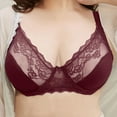 thumbnail image 2 of Plus Size Lace Bras for Women Comfort Lightly Lined Full Coverage Underwire Underwear Ladies Elder Pluh up Tshirt Bras, 2 of 6