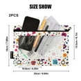 thumbnail image 3 of Small Flower and Dots 2 Pack Pencil Pouch for 3 Ring Binder Smooth Zipper Folders with Pockets Clear Window Pencil Case, 3 of 6