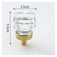 thumbnail image 2 of Poignée de Meuble en Verre Cristal Base Dorée Boutons de Cuisine Transparents Placard Garde-Robe, 2 of 7