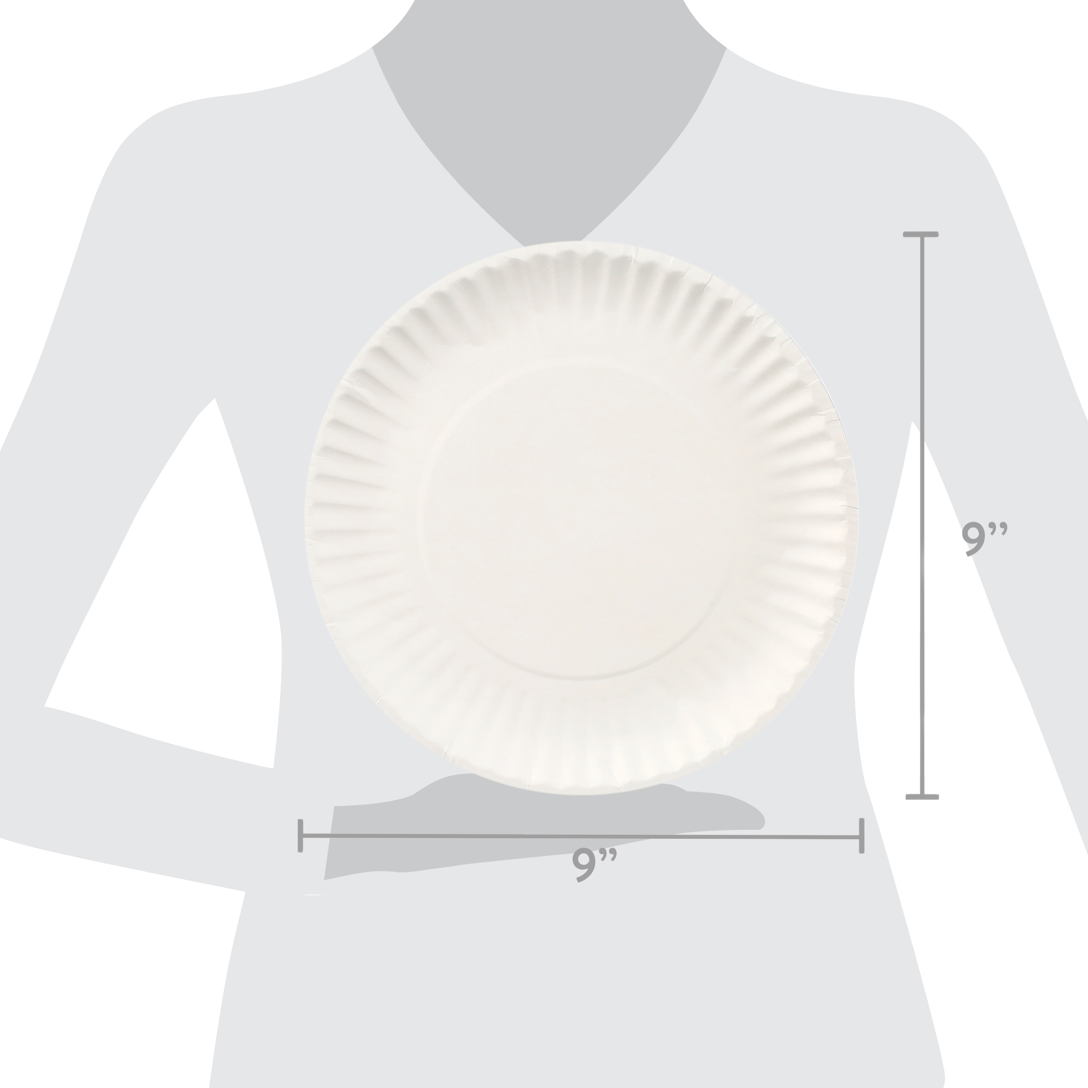 Great Value 9" Uncoated Paper Plates, 300 Count photo 6