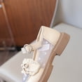 thumbnail image 4 of Ovbmpzd Sandals for Girls Size 11 White Bow Closed Toe Summer Low Heels Sandals Adjustable Straps Wedding Party Princess Dress Shoes for Little Big Kid, 4 of 9