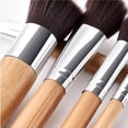 thumbnail image 5 of Set de brochas de maquillaje HUOGUO 11 Bamboo con bolsa de fibra sintética, 5 of 5