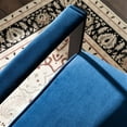 thumbnail image 6 of Accent Chairs Classic Mid Century Modern Accent Chair with Durable Square Metal Frame, Armchair for Living Room, Bedroom, Home Office in Plush Velvet Upholstery, Blue,Fabric Accent Chairs, 6 of 6