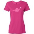 thumbnail image 3 of Inktastic Pink Dinosaur Women's T-Shirt, 3 of 5