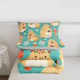 thumbnail image 5 of Erosebridal Kawaii Capybara Full Size Comforter Sets,Sweet Ice Cream Cute Daisy Blossom Bedding Sets For Girls Kids ,Reversible Gray 3 Pieces, 5 of 7