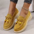 thumbnail image 5 of EKVAHL Women's Espadrille Loafers Slip-On Comfortable Shoes with Wood Bead Tassel Tie Round Toe Wedge Casual Loafers Non Slip Lightweight Daily Walking Footwear, 5 of 6