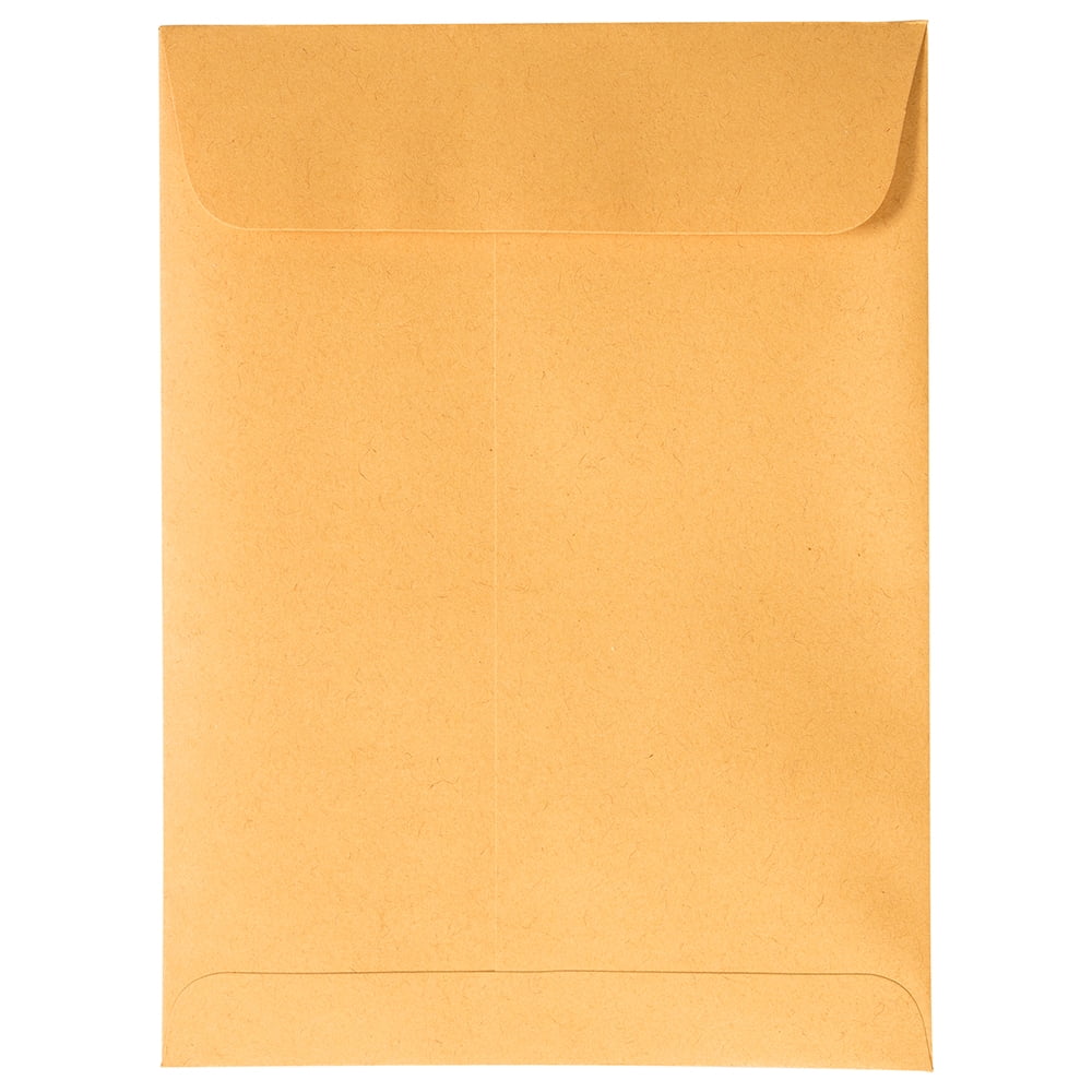 JAM PAPER 5 1/2 x 7 1/2 Open End Catalog Envelopes with Peel and Seal Closure 50/Pack Brown Kraft Manila 
