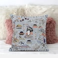 thumbnail image 2 of Wu Zetian Indoor/Outdoor Pillow in Gray Orange Yellow 18x18, 2 of 5