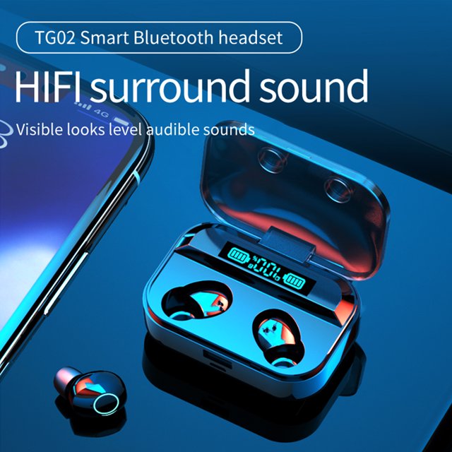 Auricular, Auriculares Inalámbricos Bluetooth 5.1 Auriculares Deportivos Con Estuche De Carga De 1200 Mah Auriculares Con Control Táctil De 100 Horas De Reproducción Muyoka Hogar