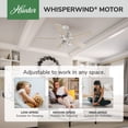 thumbnail image 5 of Hunter - Rosner Indoor Ceiling Fan With Light, 52-inch, Matte White, Casual-style, 3-speed WhisperWind Motor, 52344, for Living Rooms, Bedrooms, 5 of 14