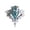 Blue, variant on QIQUWOHUL Rhodium Plated Heart Shaped Engagement Bridal Anniversary Promise Wedding Band Ring Set