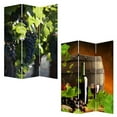 thumbnail image 3 of Lighting Home Decorative Multi Color Wood Canvas Wine Country Screen, 3 of 3