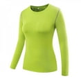 thumbnail image 3 of T-shirts de Yoga de Gym pour Femmes, Compression, Sport, Manches Longues, Course, Hauts, Vente Chaude, 3 of 5