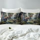 thumbnail image 5 of Juego de Funda Nórdica King Size,Árboles de pino de montaña Waterfall Bedding Set,Niños Niñas, 5 of 6