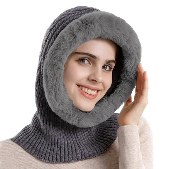 iHPH7 Scarves for Women Hat with Scarf Attached Hooded Scarf for Women Hat and Scarf Set for Women Christmas Gifts Neck Warmer One Piece Cold Scarf Hats A One Size