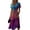 Sky Blue, variant on Laqbezok Tie-Dye Short Sleeve Midi Dress, Artistic Splash V-Neck Ruched High Waist Slimming Dress, Casual A-Line Flare Fashion Outfit, Vibrant Watercolor Sun Dress