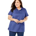 thumbnail image 5 of Woman Within Women's Plus Size Perfect Short-Sleeve Polo Shirt Polo Shirt, 5 of 6