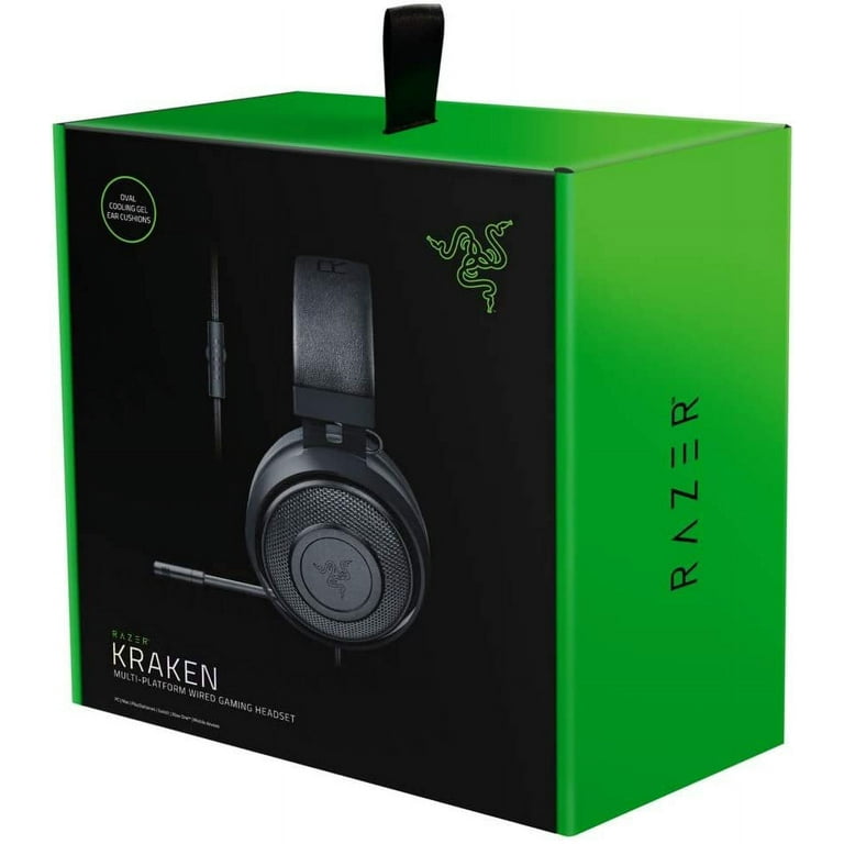 Razer Kraken - Cross-Platform Wired Gaming Headset (Custom Tuned 50mm  Drivers, Unidirectional Microphone, 3.5mm Cable with in-line Controls,  Cross