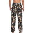 thumbnail image 3 of Daiia Floral Insects Men's Sleep Pant with Pockets and Drawstring,Pajama Pants-Small, 3 of 9