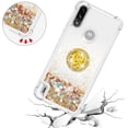 thumbnail image 5 of case for Motorola Moto E7 Power Case,Creativity Clear Quicksand Glitter Flowing Liquid Floating Soft TPU Case w/Stand Bling Diamond Sparkle Phone Cover for Motorola Moto E7 Power  Golden, 5 of 14