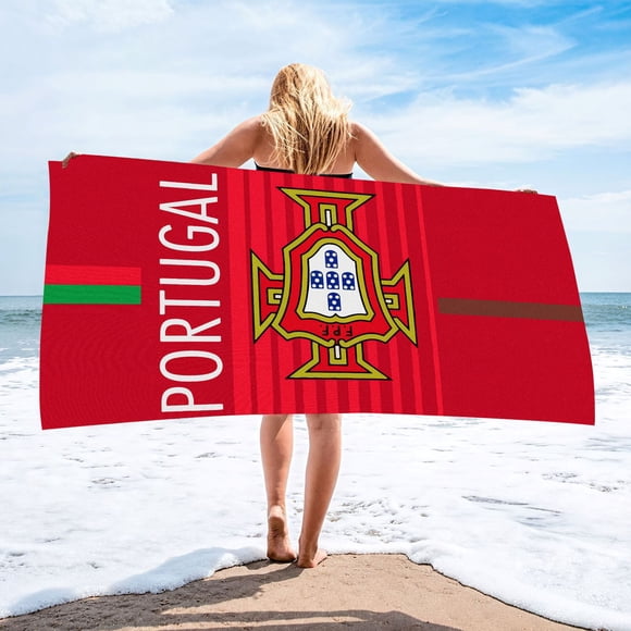 Football fan souvenir, Portugal beach towel, absorbent towel, sweat towel