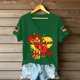 thumbnail image 4 of Women's Germany Football Graphic T-Shirt, V-Neck Casual Letter Print T-Shirt, Fashion Short Sleeve Graphic Tee, Summer Daily Lightweight Tops for Soccer Tournament 2026 Army Green Size: L, 4 of 4