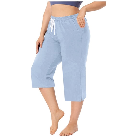 Zorckvet Womens Beach Shorts Knee Length Casual Plus Size with Pockets Comfort Short for Ladies Bermuda