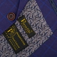 thumbnail image 4 of Porto Filo Men's 2 Piece Purple Windowpane Slim Fit Suit, 4 of 6