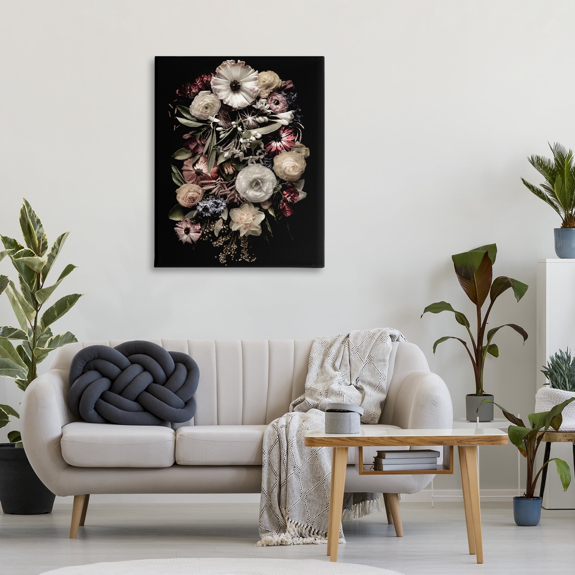 Stupell Industries Pale Yellow Roses Cluster Canvas Wall Art, design by Carl Kravats