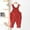 Red, variant on Stylish Toddler Girls Corduroy Romper Jumpsuit for Toddlers and Kids Soft Casual Overalls Playwear Outfit with Adjustable Straps and Pockets Girls Boys Summer Clothes