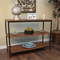 Contemporary Home Living Handcrafted Rectangular Console Table - 40" - Brown and Black