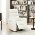 thumbnail image 6 of Bloomy 35.5" High-Back Power Recliner Motion Chair Chiffon White Boucle, 6 of 7