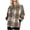 Orange, variant on Winter clothing for women Plus Size Plaid And Striped Mid Length Long Sleeve Pocket Zip Coat For Comfortable Everyday Wear