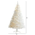 thumbnail image 2 of Nearly Natural 7.5' White Christmas Tree with 1380 Branches and 400 Clear LED Lights, 2 of 7