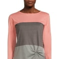 thumbnail image 4 of Nine.Eight Women’s Twist Knot Pullover Top with Long Sleeves, 4 of 5