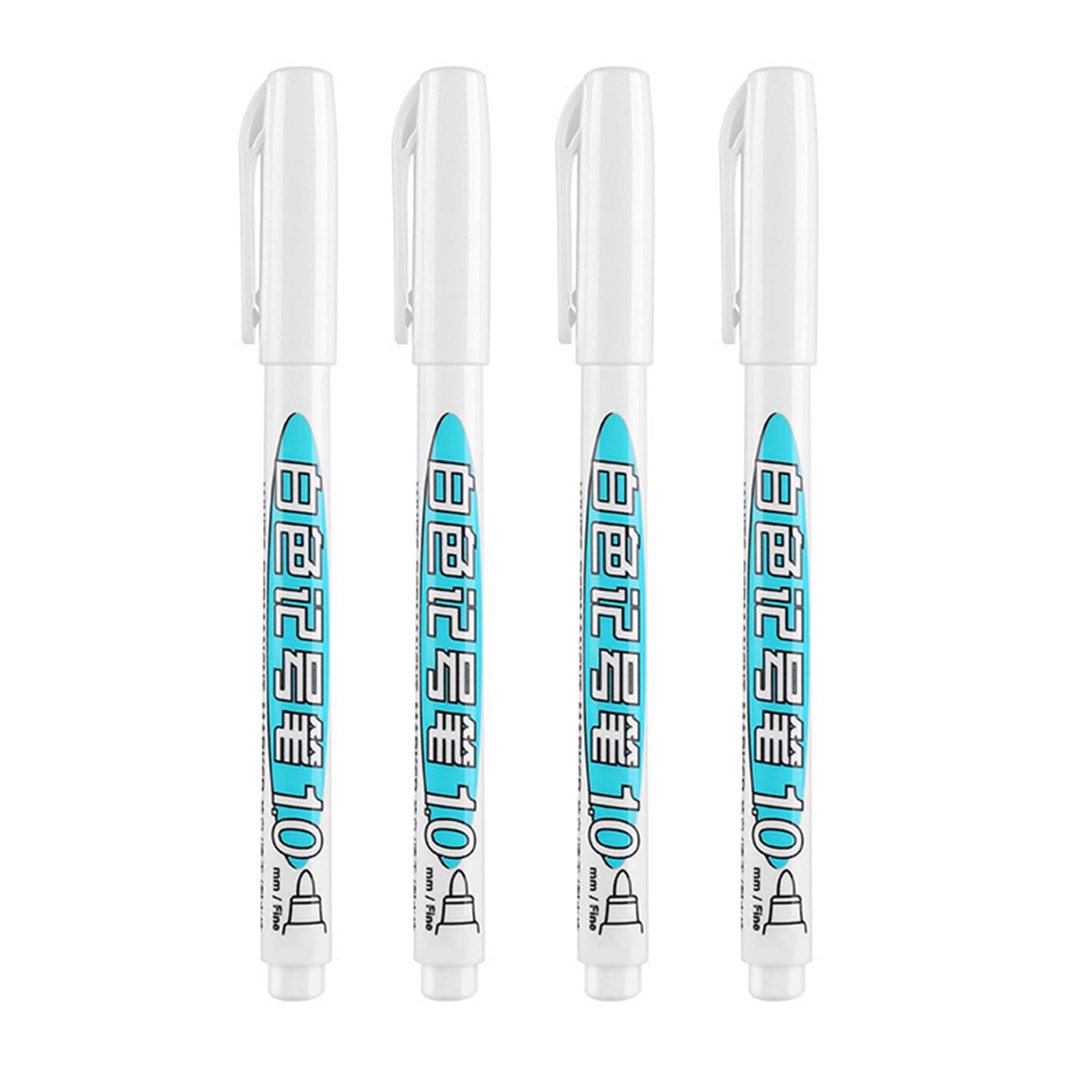 Smrinog White Paint Pens 4 Pack Extra Fine Point 1/2mm Tip Marker for