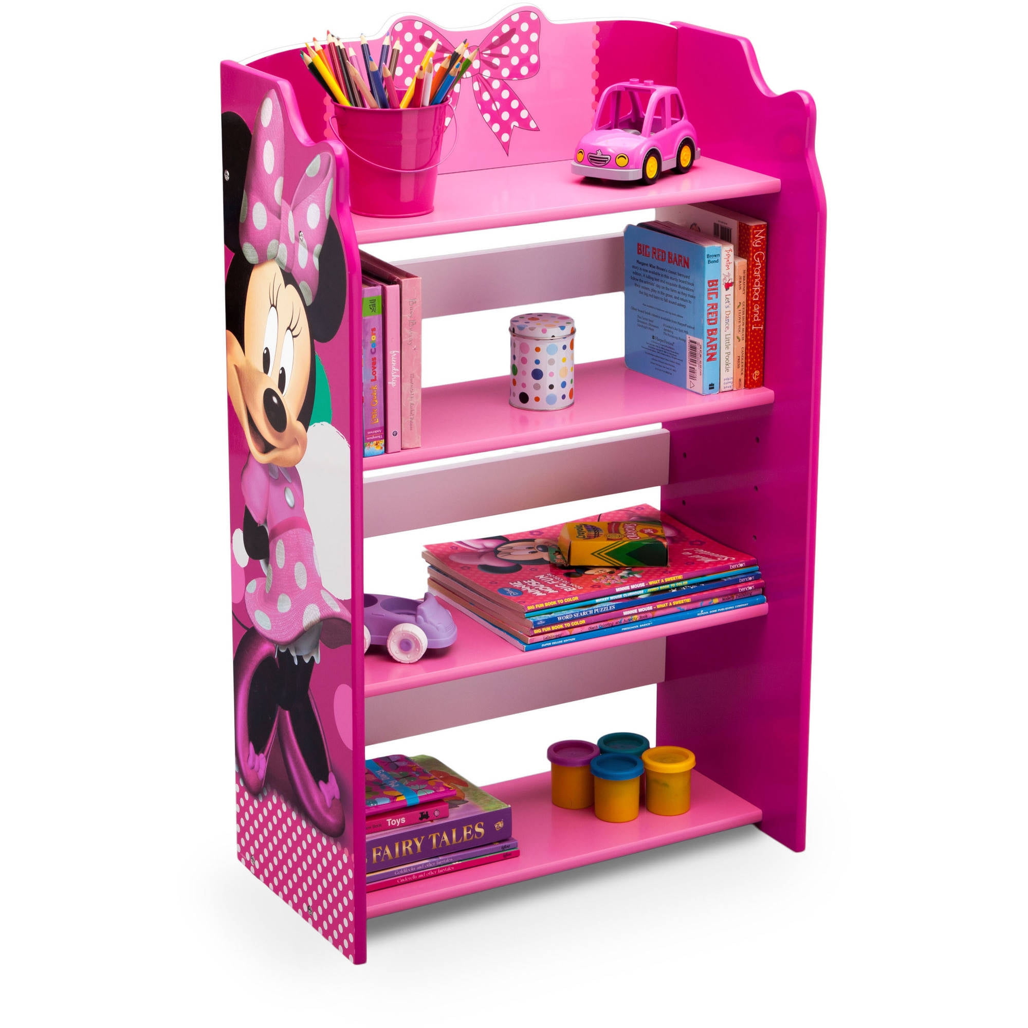 Disney Minnie Mouse Wood Bookshelf By Delta Children Walmart Com