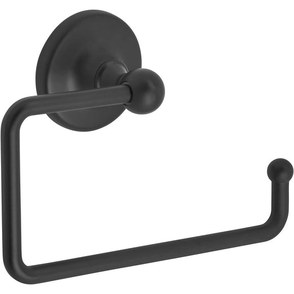 TRAHOO-Wall Mounted Matte Black Toilet Paper Holder, Bathroom Tissue Holder, Bathroom Accessories, Bath Hardware