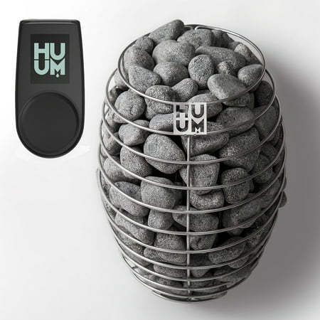 Drop 4.5 kW Sauna Heater withi UKU WiFi Black and Stones