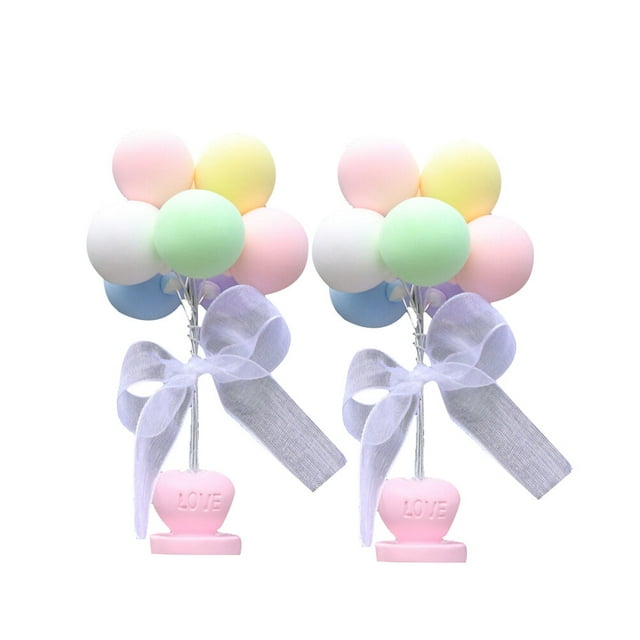 CIMAXIC Party 2pcs Creative Clay Balloons Car Ornament Adorable Auto Interior Decoration Party Home Desktop Layout,4.65"X2.17"X2.17"