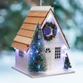 thumbnail image 3 of Home Bazaar Christmas Chateau Birdhouse with LED Lights, 3 of 3