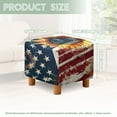 thumbnail image 3 of Jiueut American Flag Sunflower Print Footstool Slipcover, Breathable Footrest Sofa Protection Washable Covers for Ottoman Sofa with Stretch Bottom for Pets, 3 of 7