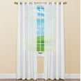 thumbnail image 2 of Collections Etc Montauk Woven Check Sheer Grommet Top Curtain Panel, 2 of 3