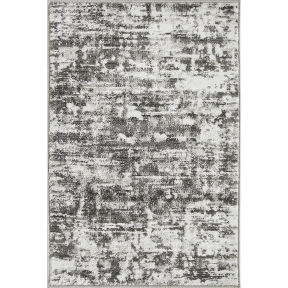 Loomaknoti Rhane Alenzi 2' x 3' Gray Abstract Indoor Polypropylene Accent Rug