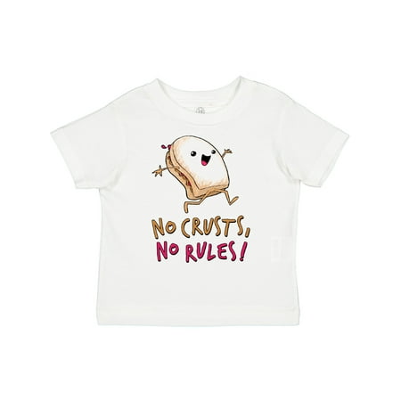 

Inktastic No Crusts No Rules- Silly PB&J Sandwich on the Loose Gift Toddler Boy or Toddler Girl T-Shirt