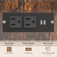 thumbnail image 4 of DUOSONG Vinsetto Industrial Printer Stand With Usb Charging Ports, Rustic Brown Rustic Brown Particle Board Furniture Bedroom Furniture Benches & Stools, 4 of 9