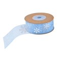 thumbnail image 3 of Snowflake Ribbon Printed Ribbon Christmas Christmas Tree Ribbon Christmas Snowflakes for Valentine's Day Party Valentines Day blue, 3 of 8