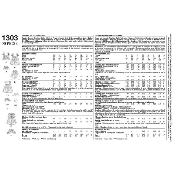 Simplicity Toddlers & Child's Costumes, 10 Piece