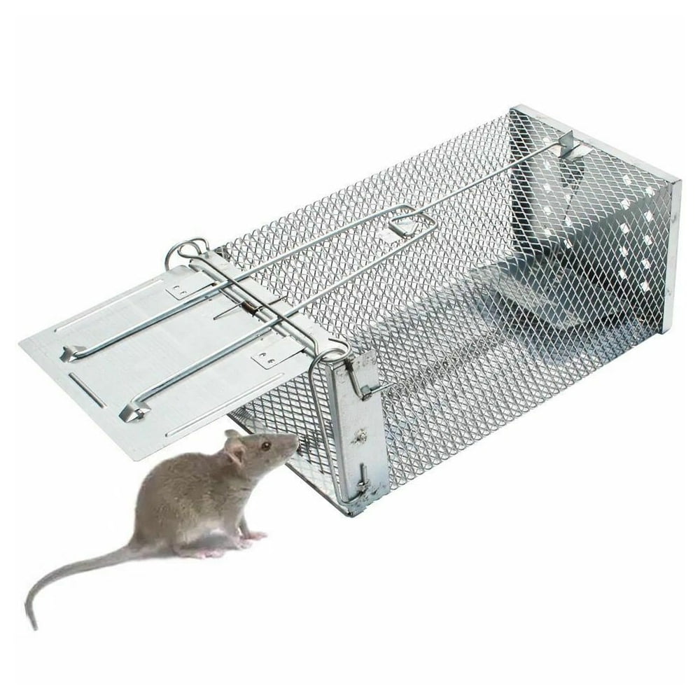 SZHLUX 2-Pack Humane Rat Trap, Mouse Traps Work for Indoor and  Outdoor,Small Rodent Animal-Mice Vole Chipmunk Hamsters Live Cage,Catch and